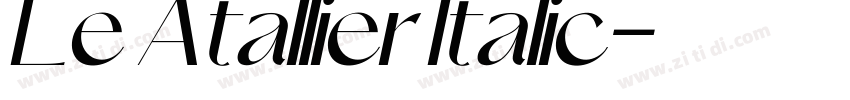 Le Atallier Italic字体转换